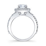 Double Halo Round Engagement Ring