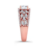 Vintage Lab Grown Diamond Cluster Ring