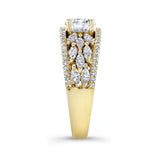 Vintage Lab Grown Diamond Cluster Ring