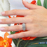 Vintage Lab Grown Diamond Cluster Ring