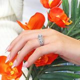 Vintage Lab Grown Diamond Cluster Ring