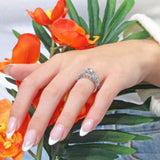 Vintage Lab Grown Diamond Cluster Ring