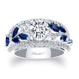 Vine Blue Sapphire Accent Ring