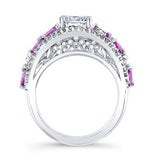 Vine Pink Sapphire Accent Ring