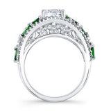 Vine Tsavorite Accent Ring