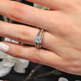 Interlock Moissanite Bridal Set