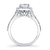Emerald Cut Diamond Halo Ring