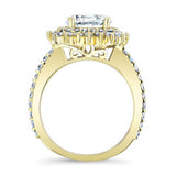 3 Carat Moissanite Engagement Ring Set With 2 Bands