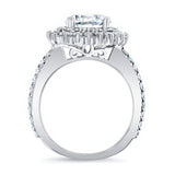 3 Carat Moissanite Engagement Ring Set With 2 Bands