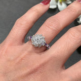 Amethyst Sunflower Engagement Ring