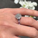 Amethyst Sunflower Engagement Ring