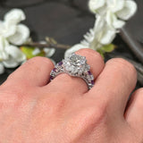 Amethyst Sunflower Engagement Ring