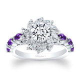Amethyst Sunflower Engagement Ring