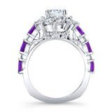 Amethyst Sunflower Engagement Ring