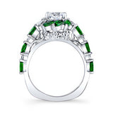 Tsavorite Sunflower Engagement Ring