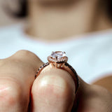 Pear Shaped Moissanite Black Diamond Accent Wedding Set