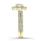 Classic Halo Moissanite Bridal Set