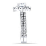 Classic Halo Moissanite Bridal Set