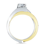 Half Carat Moissanite Solitaire Wedding Set