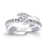 Half Carat Moissanite Solitaire Wedding Set