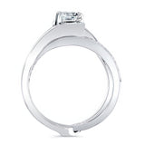 Half Carat Moissanite Solitaire Wedding Set