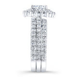 Starburst Moissanite Wedding Ring Set With 2 Bands
