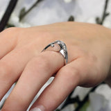 Solitaire Channel Set Moissanite Ring