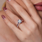 Halo Cushion Cut Moissanite Wedding Ring Set With Blue Sapphires