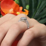 1 Carat Diamond Halo Ring