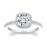 1 Carat Cushion Cut Halo Engagement Ring