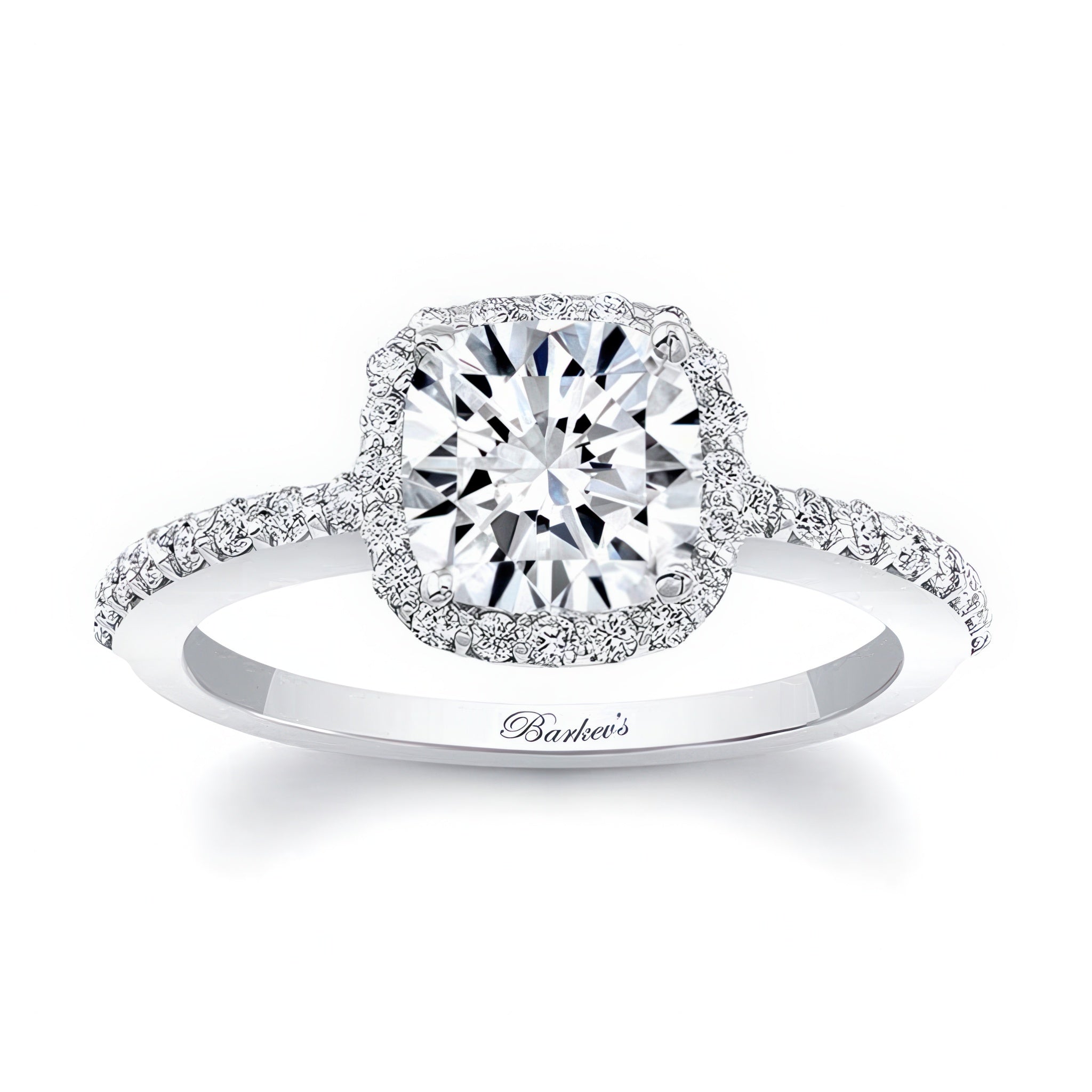 Carat Cushion Cut Halo Engagement Ring Barkev's – Barkev's