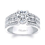 Round Moissanite Channel Set Engagement Ring