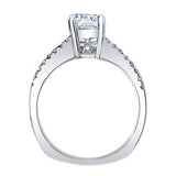 Round Moissanite Channel Set Engagement Ring