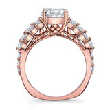 2 Carat Round Moissanite Engagement Ring