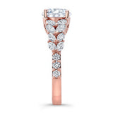2 Carat Round Moissanite Engagement Ring