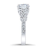 2 Carat Round Moissanite Engagement Ring