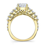 2 Carat Round Moissanite Engagement Ring