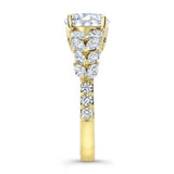 2 Carat Round Moissanite Engagement Ring