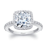 2 Carat Cushion Cut Halo Engagement Ring