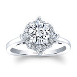 Round Halo Engagement Ring