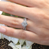 Round Halo Bridal Set