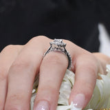 Round Halo Bridal Set