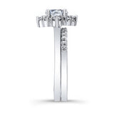 Round Halo Bridal Set