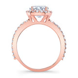2 Carat Oval Moissanite Halo Engagement Ring