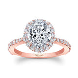 2 Carat Oval Moissanite Halo Engagement Ring