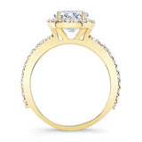 2 Carat Oval Moissanite Halo Engagement Ring