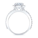 2 Carat Oval Moissanite Halo Engagement Ring