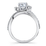 Half Halo Moissanite Engagement Ring