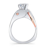 Curved Trim Engagement Ring