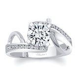 Curved Trim Engagement Ring